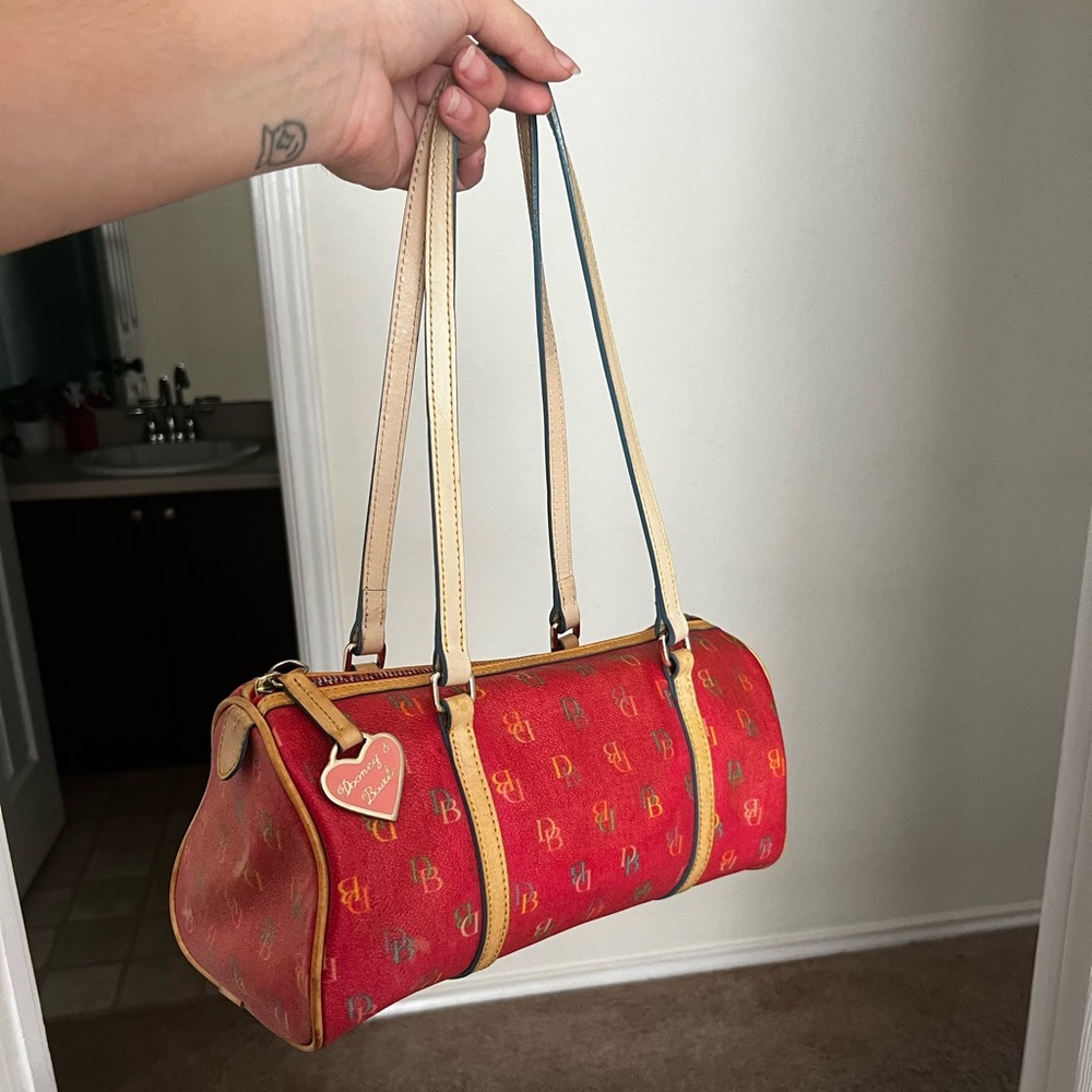 90s Dooney and Bourke hot pink barrel purse
